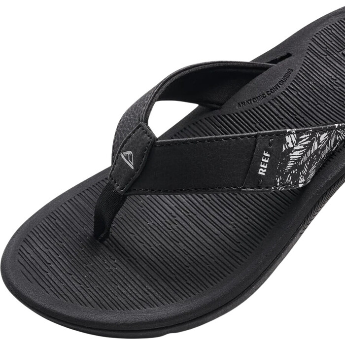 2024 Reef Mujer Santa Ana Sandalias Flip Flop CJ3624 - Black / Blanco